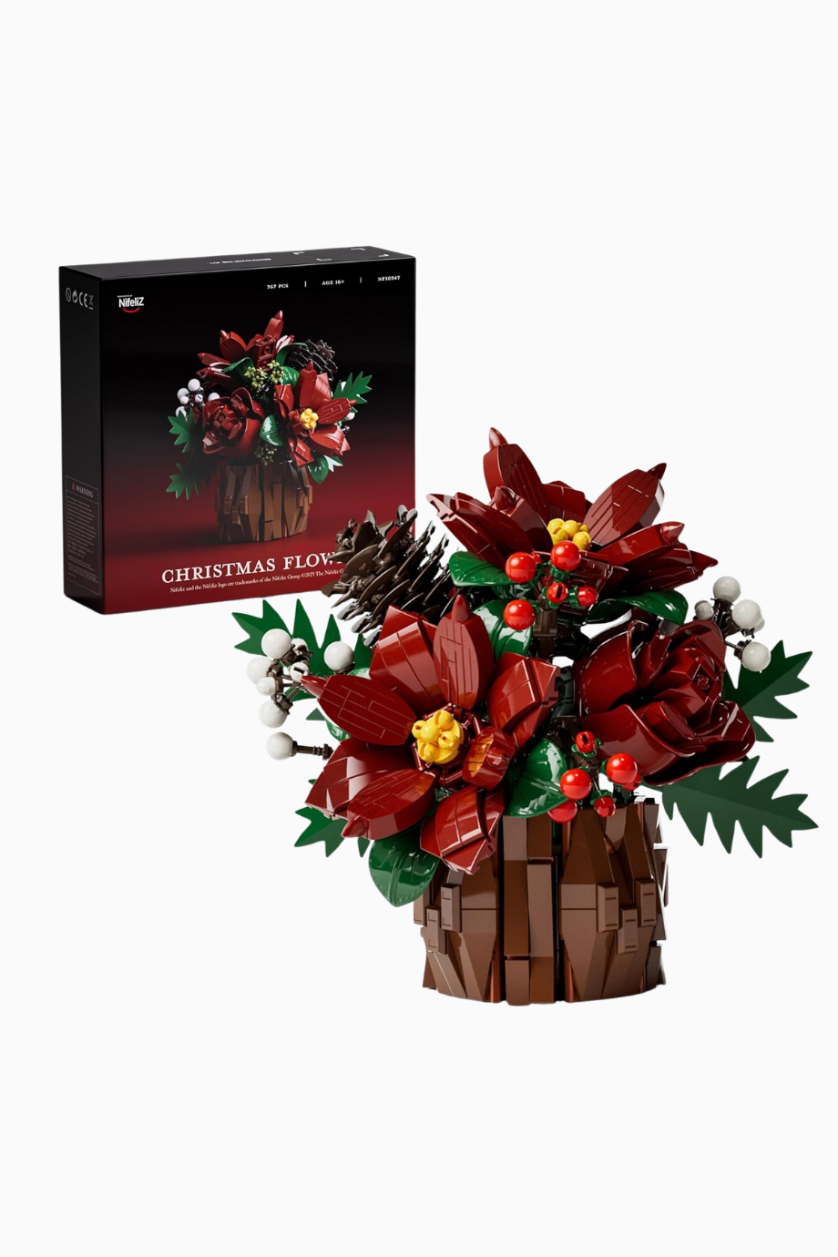 NF10347 Noel Çiçek Yapım Seti 767 Parça Dekoratif Poinsettia Modeli
