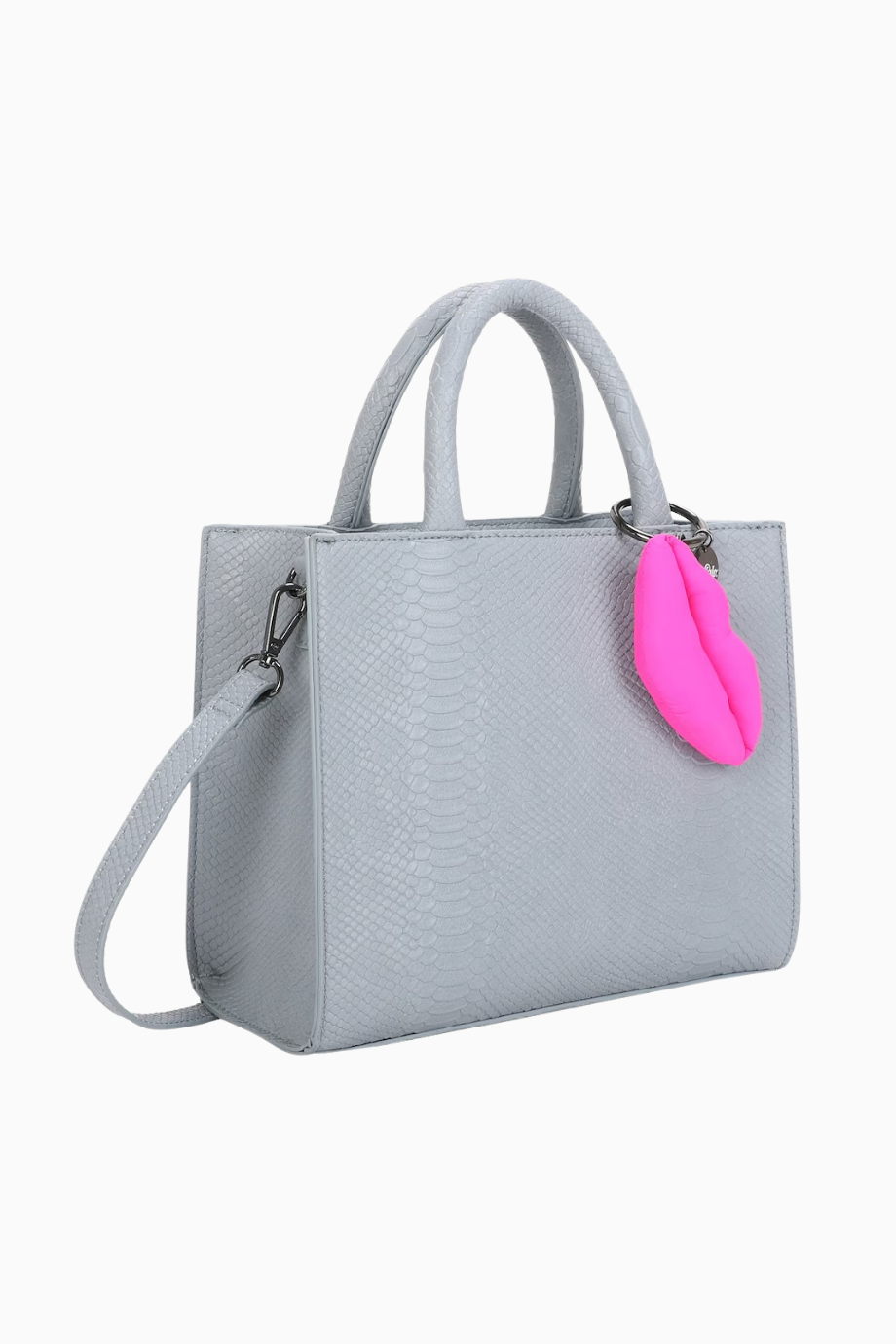 Big Boxy Scaled Gri Tote Çanta