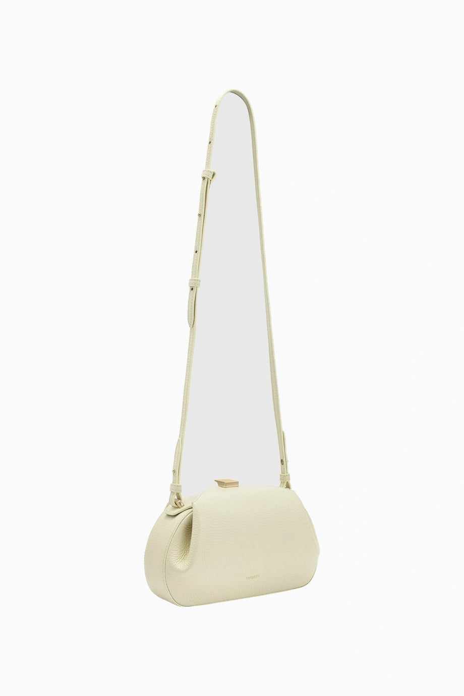 Oyster Mini Clutch ve Omuz Çantası, Çakıl Dokulu %100 Deri