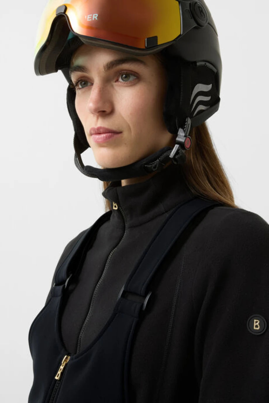 Cari Softshell Lüks Slim Fit Tasarım Kadın Kayak Tulum, Siyah