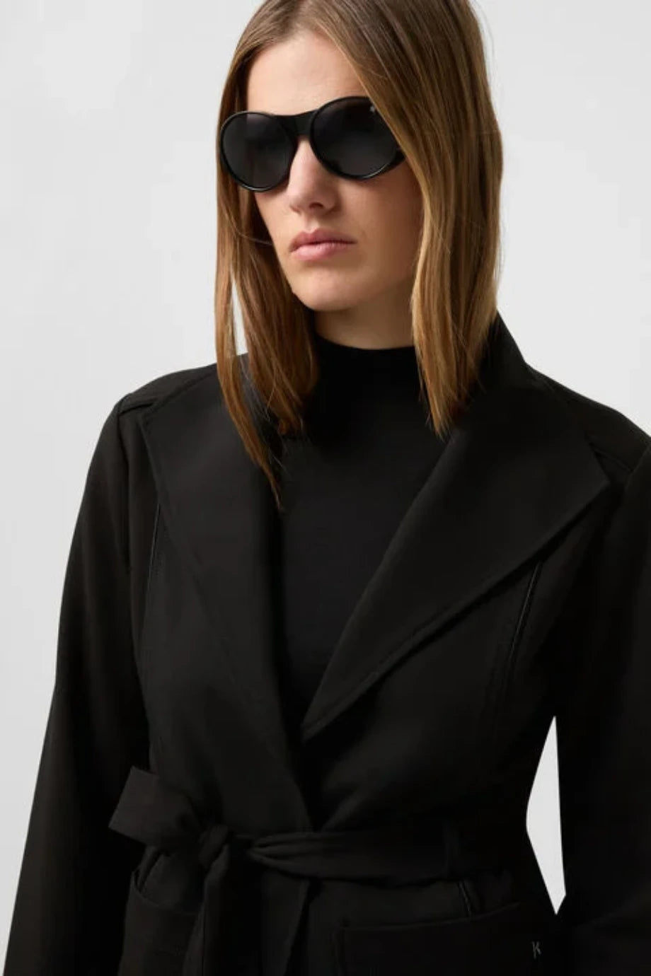 Benisha Jersey Slim Fit Siyah & B-Logo Blazer Kadın Ceket