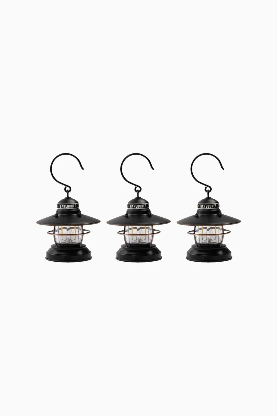 Edison Mini Lantern Dekortif 3’lü Set Copper LED Fener