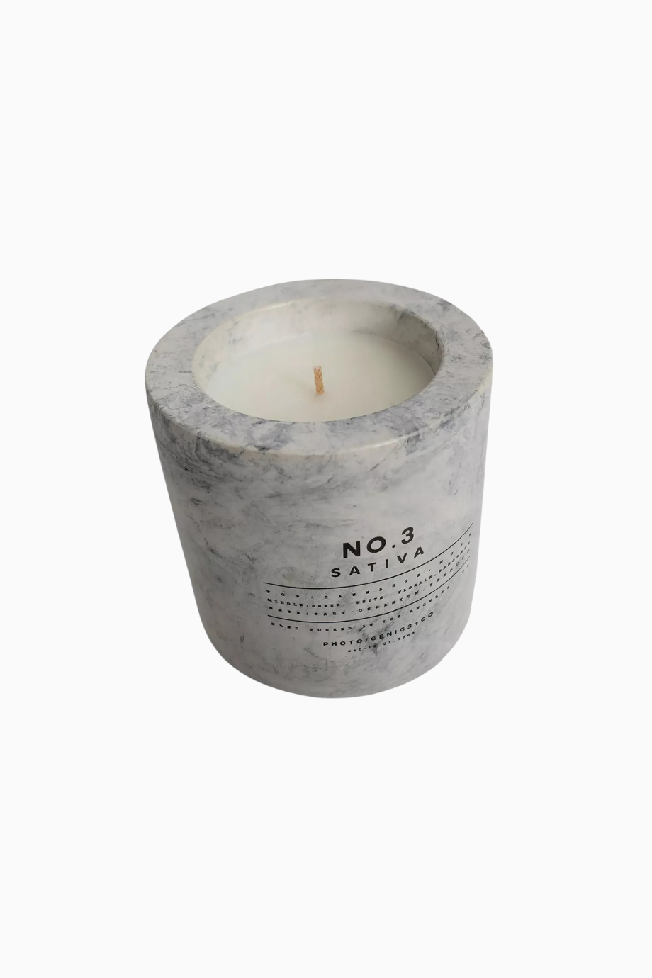 No.3 Sativa Concrete Candle 225g, Lüks Mermer Beton Tasarımlı Mum
