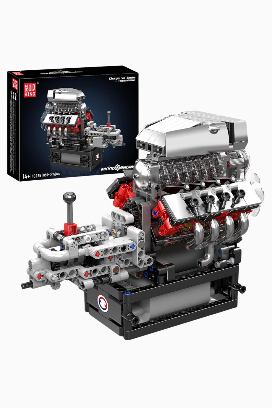 10225 V8 Motor ve Şanzıman Yapım Seti 855 Parça Koleksiyonluk Model
