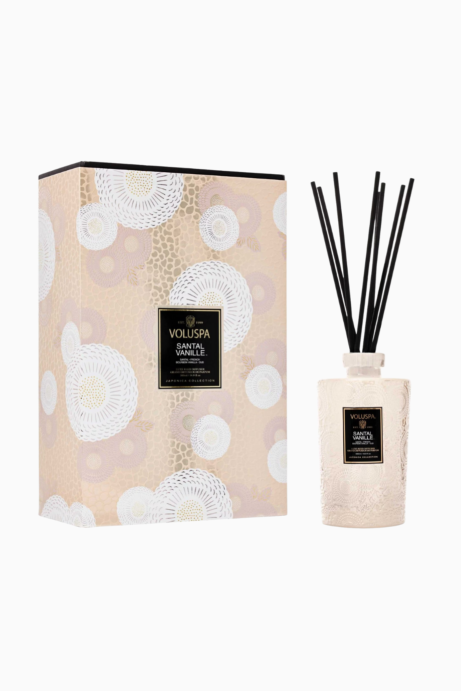 Santal Vanille Lüks Oda Kokusu, Sıcak Vanilya Aromalı Cam Difüzör