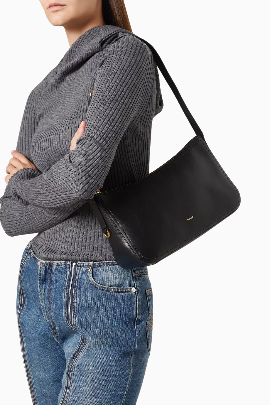 Easy Siyah Deri Ayarlanabilir Askılı, Zarif ve Lüks Yeni Sezon Omuz Çantası