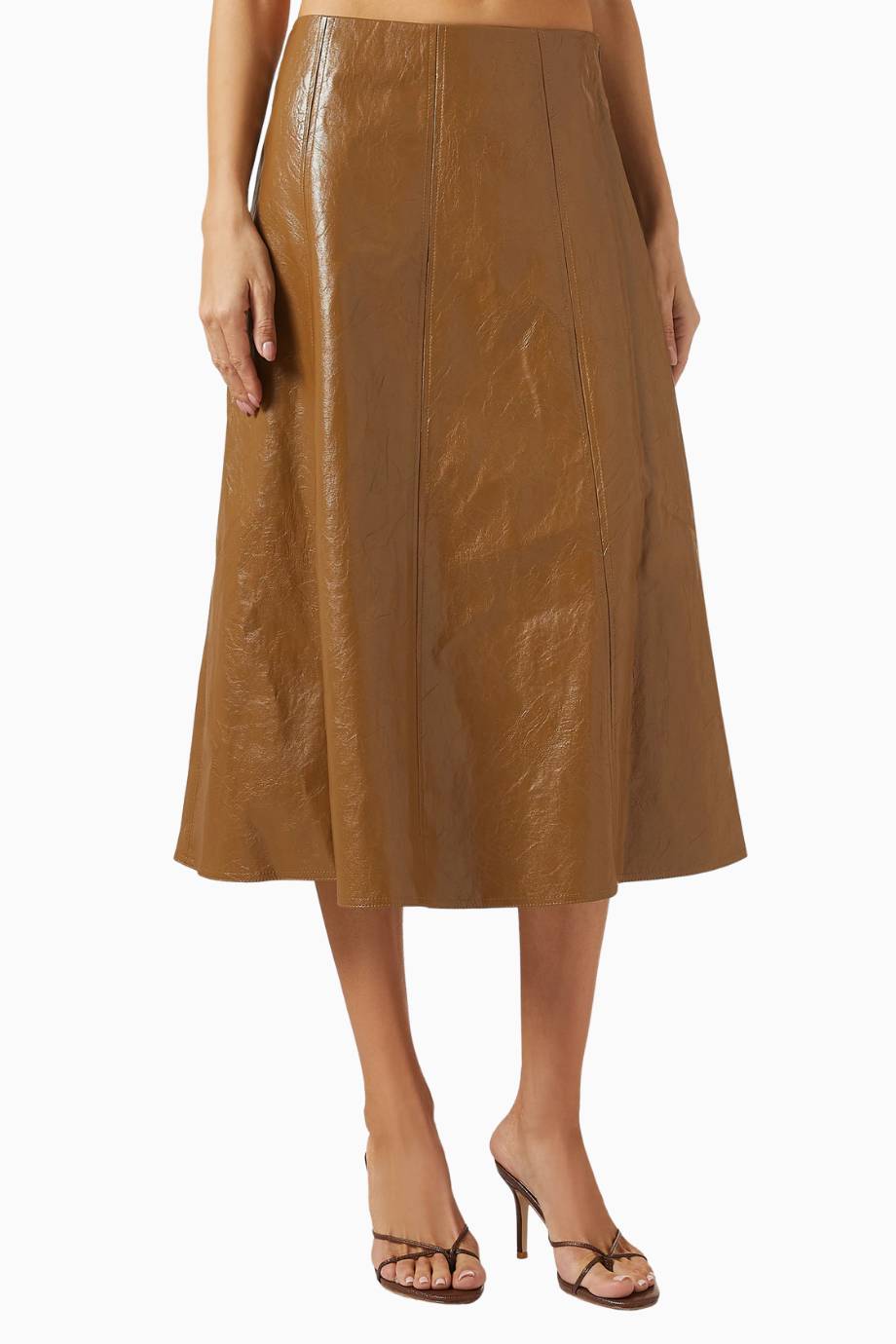 Coated Twill Flared Midi Etek, Modern ve Şık Tasarım