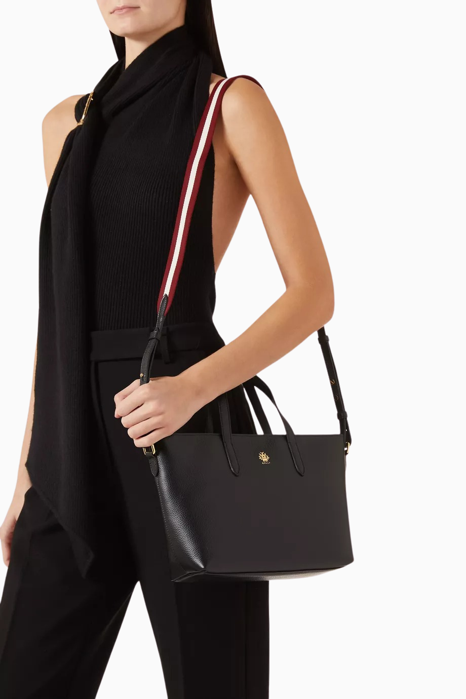 Hera Siyah Grenli Buzağı Derisi, Lüks ve Zarif Yeni Sezon Büyük Tote Çanta