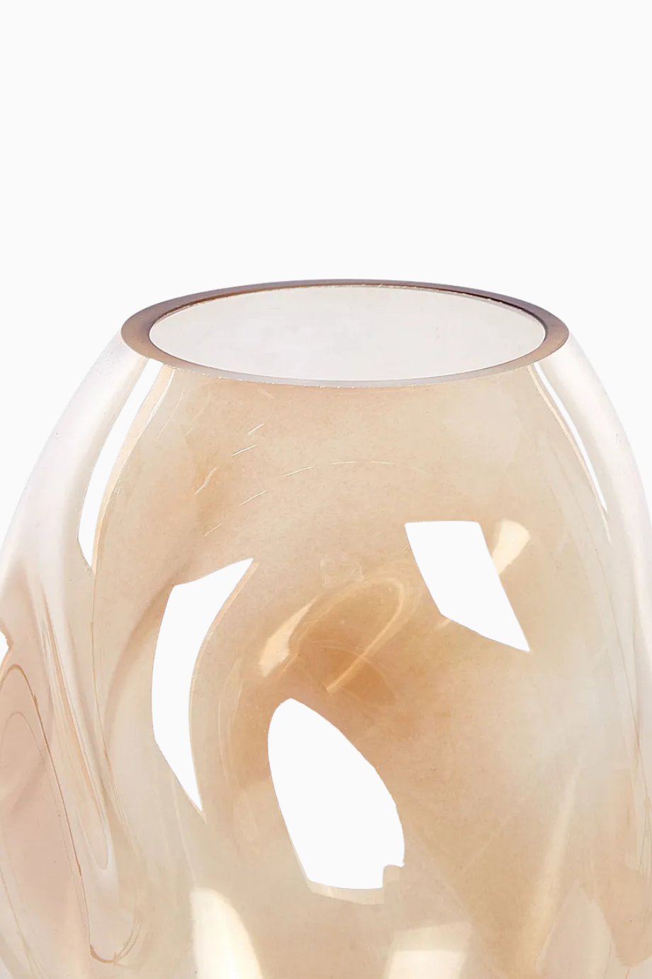 Gerakini Turuncu Cam Vazo 20 cm Modern Dekoratif Tasarım