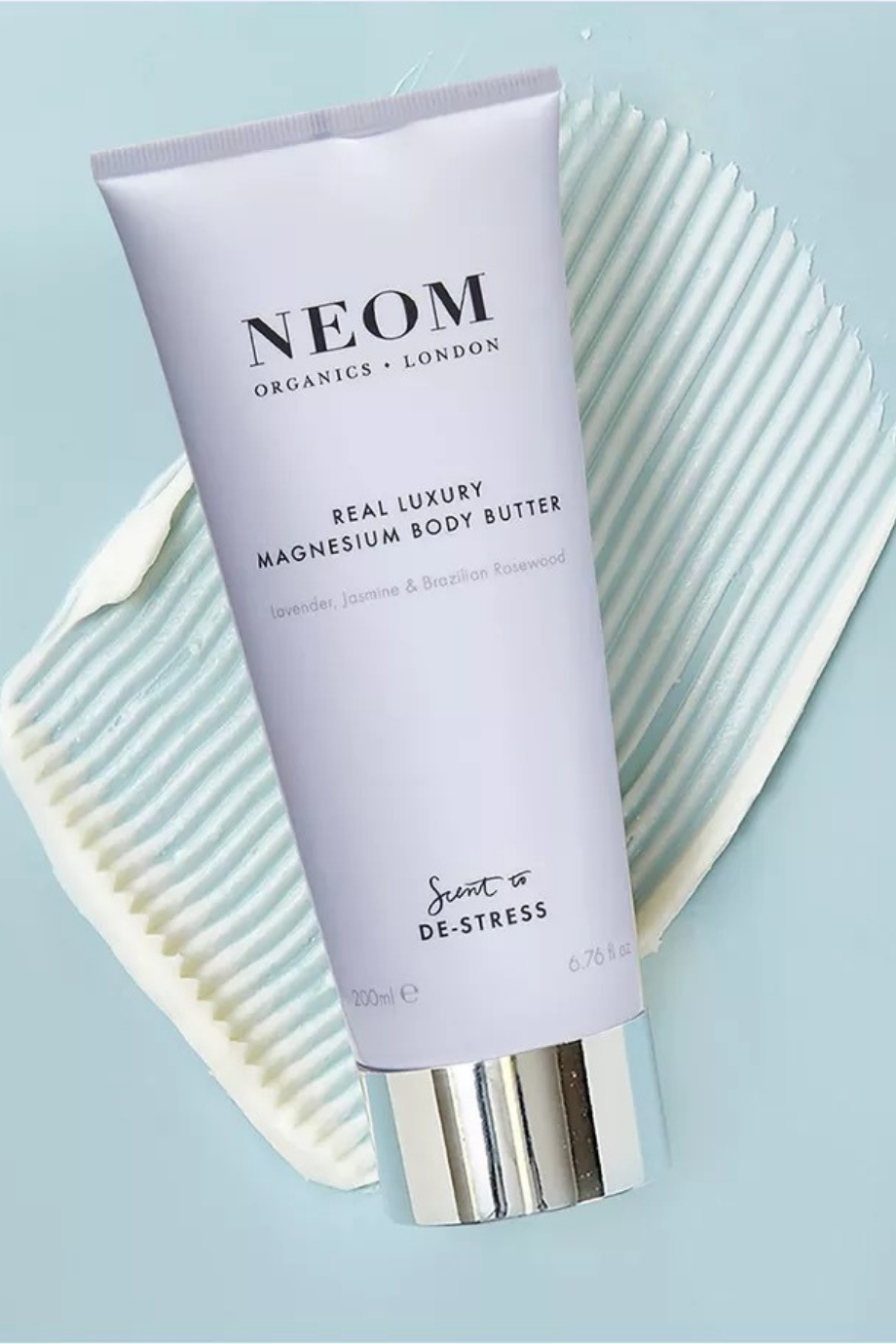 Real Luxury Magnesium Body Butter 200ml Lavanta, Yasemin ve Brezilya Gül Ağacı ile Cildi Besleyen ve Rahatlatan Vücut Kremi