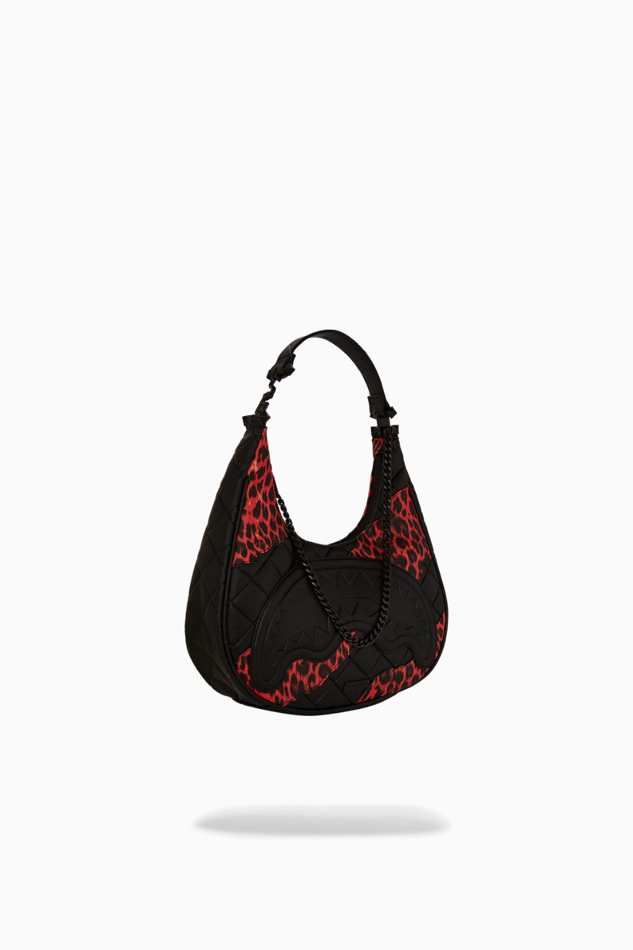 Red Leopard Puffer Vice Shoulder Bag, Unisex Lüks Omuz Çantası, Sınırlı Sayıda