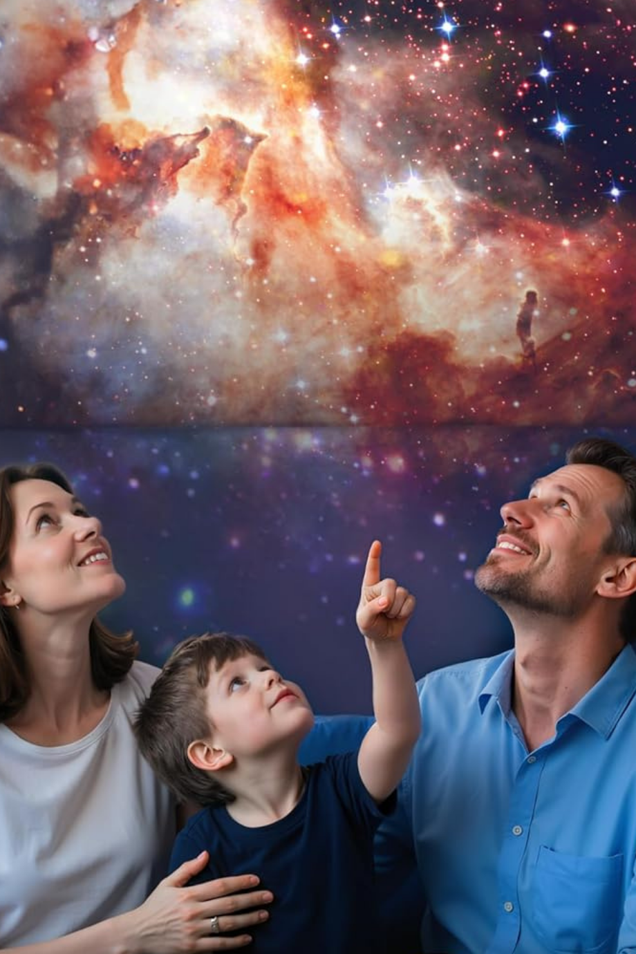 Yıldızlı Gökyüzü Projektörü Çocuk Gece Lambası, 2 Disk, A+++