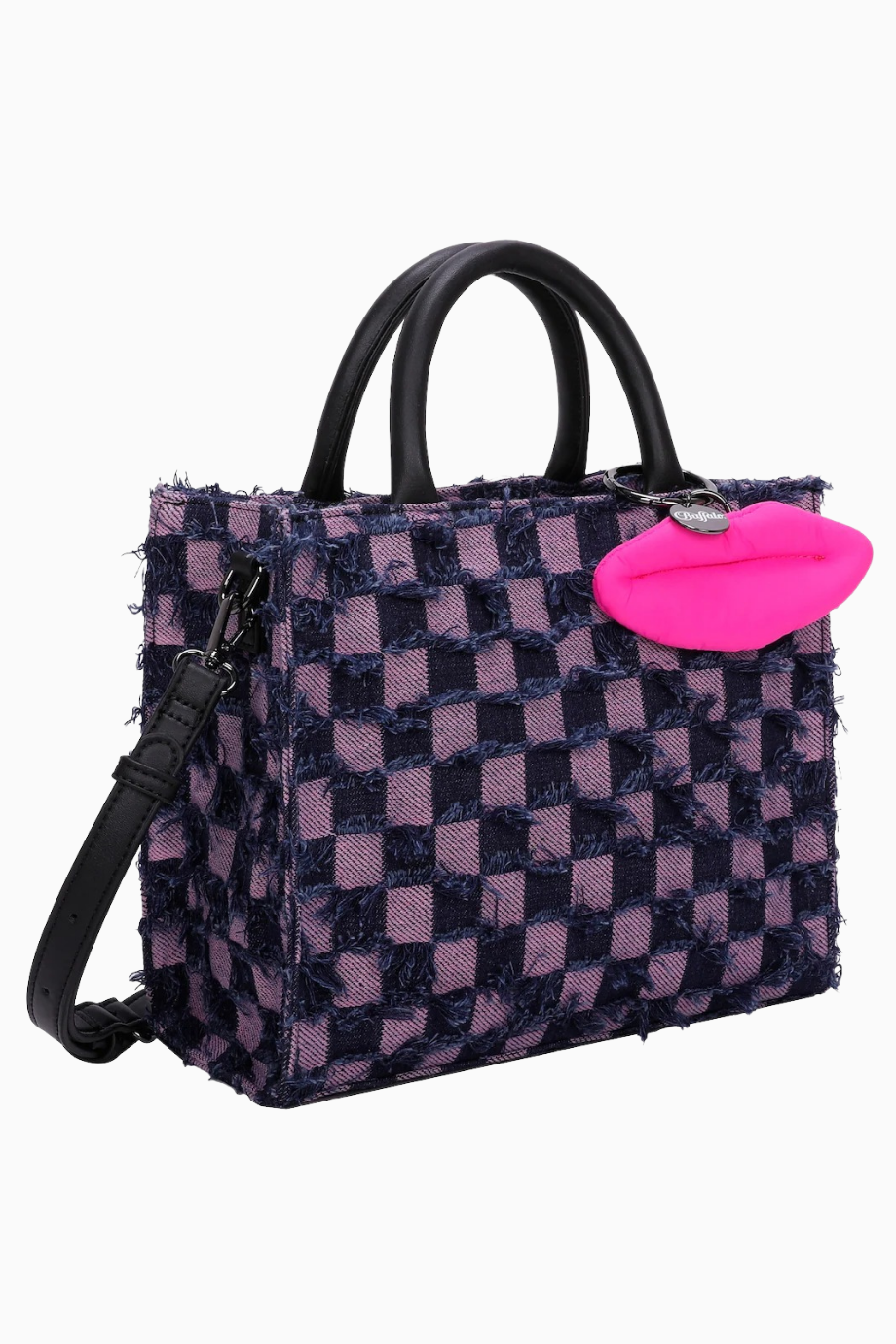 Big Boxy Fancy Squares Denim Omuz Askılı Lüks Çanta