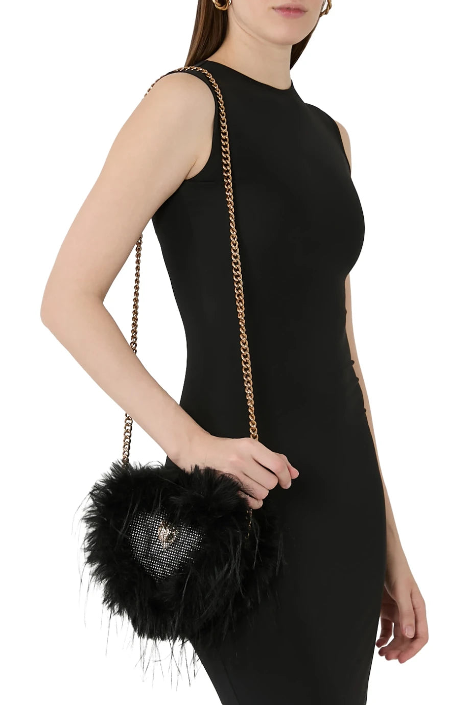Kensington Heart Faux Fur Kadın Çapraz Çanta