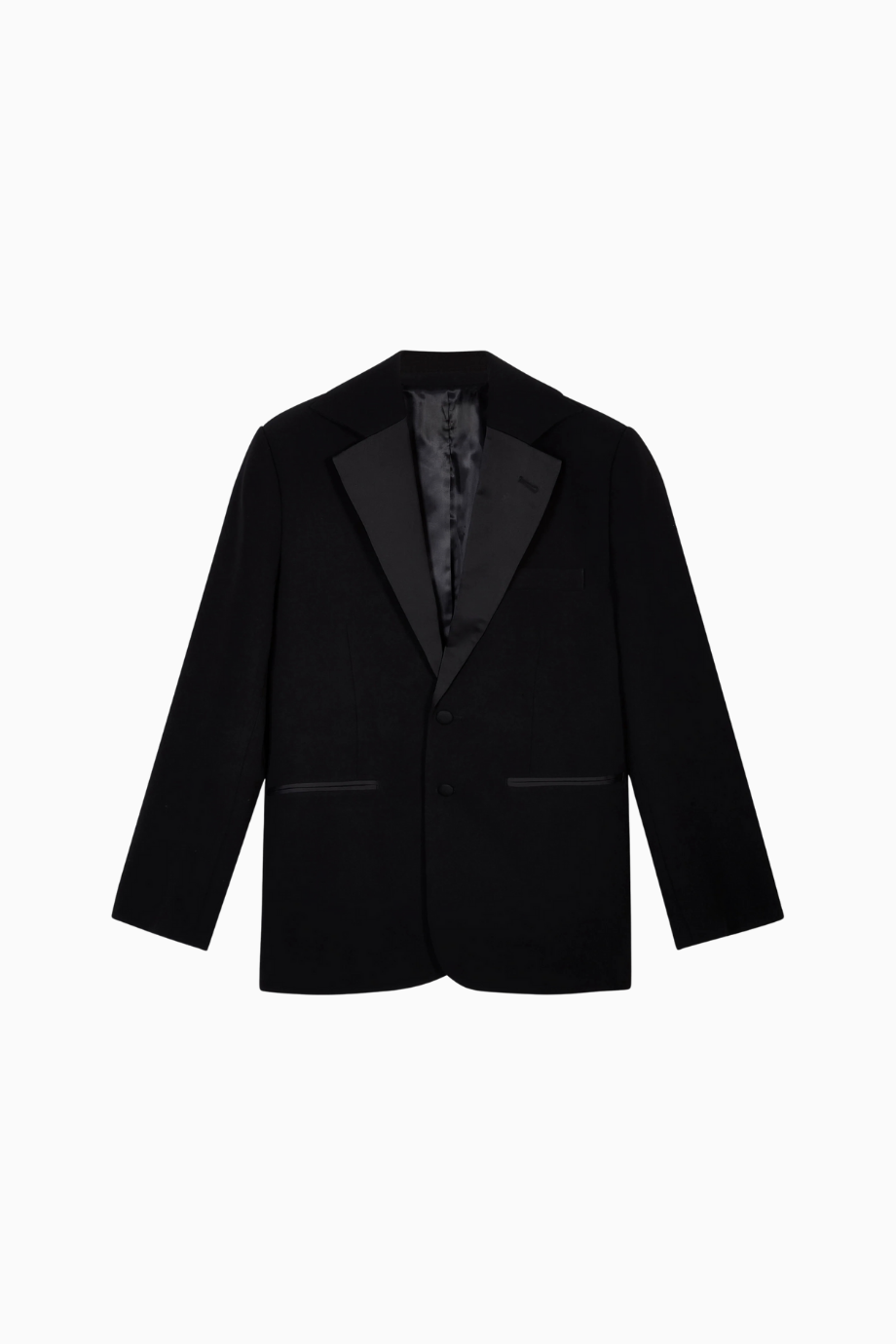 Satin Detail Single Breasted Blazer Oversize Tek Düğmeli Kadın Ceket