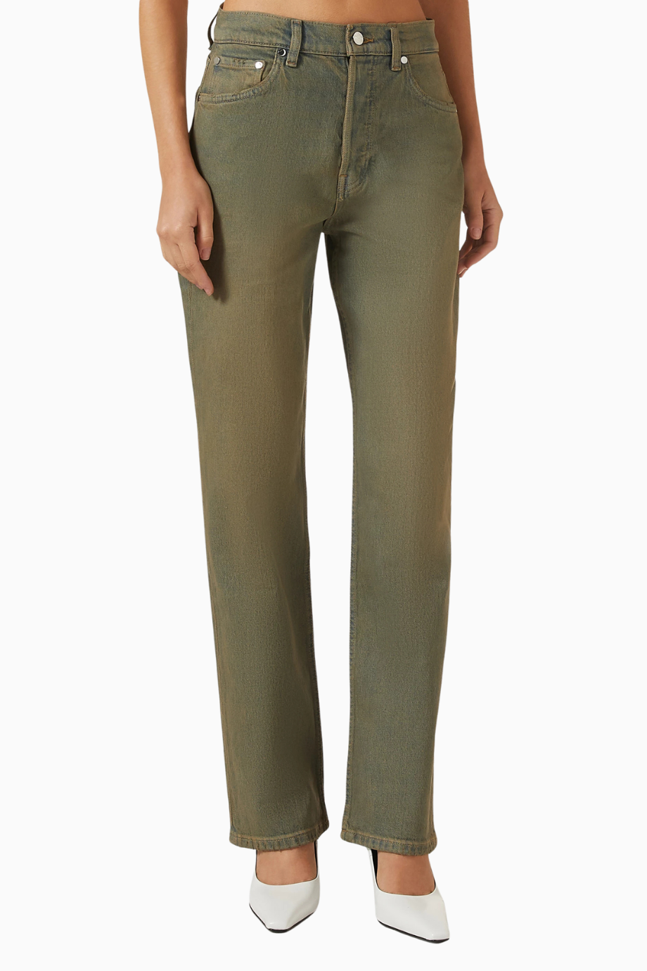 High-Rise Straight Jeans, Lüks Premium Denim ile Kusursuz Siluet