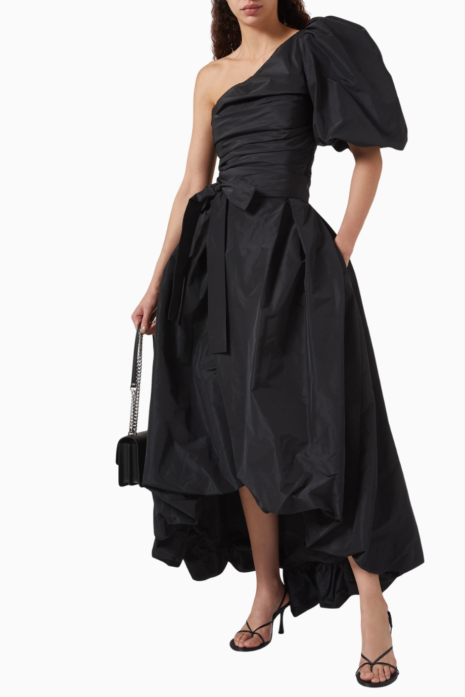 Barbagianni Balloon Skirt, Lüks Taffeta Maxi Etek, Fiyonk Detaylı