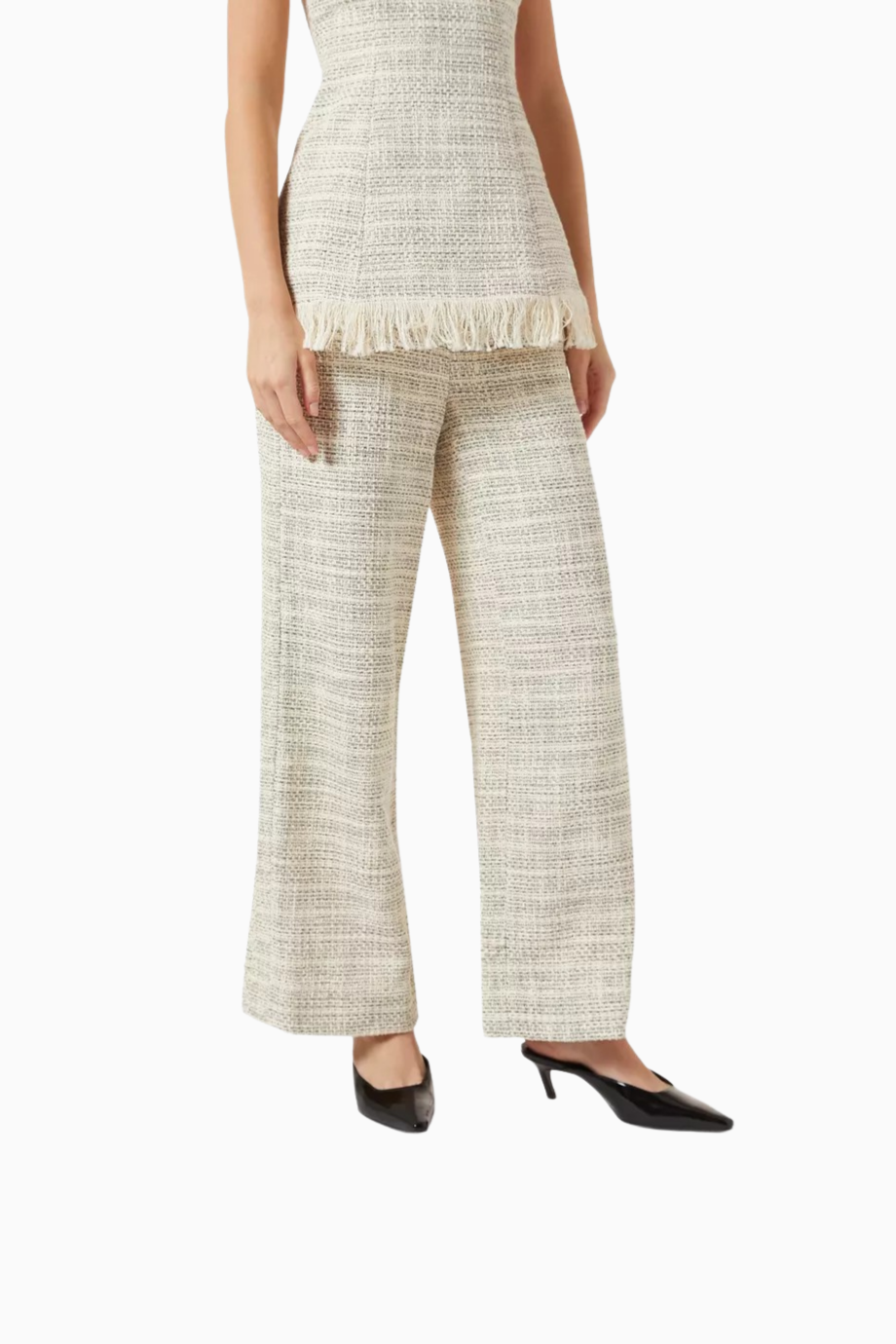 Logan 50 Siyah Deri Sivri Burun, Kare Kesim El Yapımı Zarif Mule Topuklu