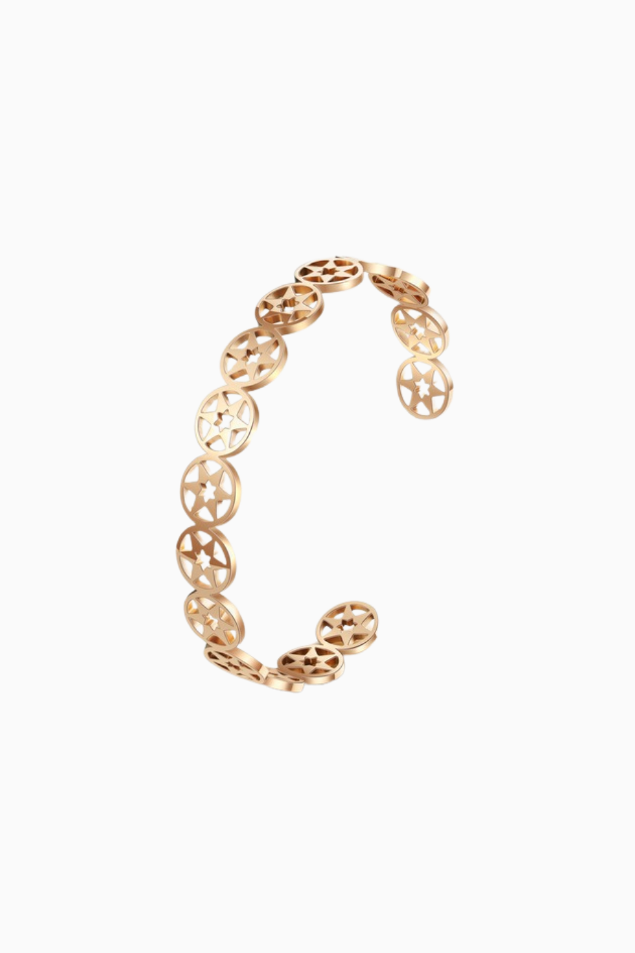 Alyna Bilezik, Paslanmaz Çelik, Yıldız Detaylı Modern ve Zarif Aksesuar