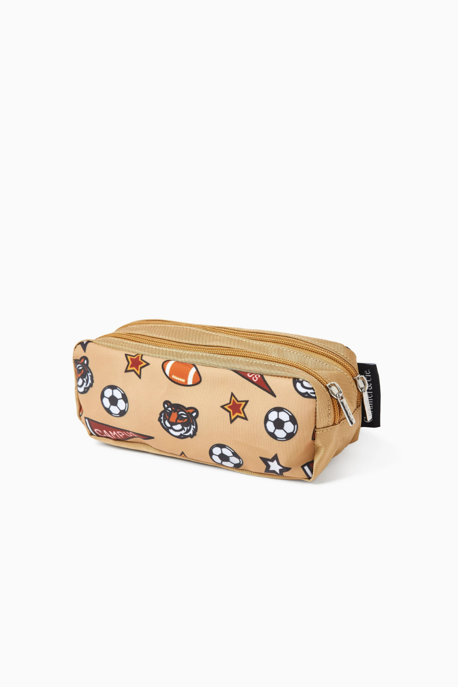 Academy Double Kalem Kutusu, Kahverengi, Çift Bölmeli ve Suya Dayanıklı