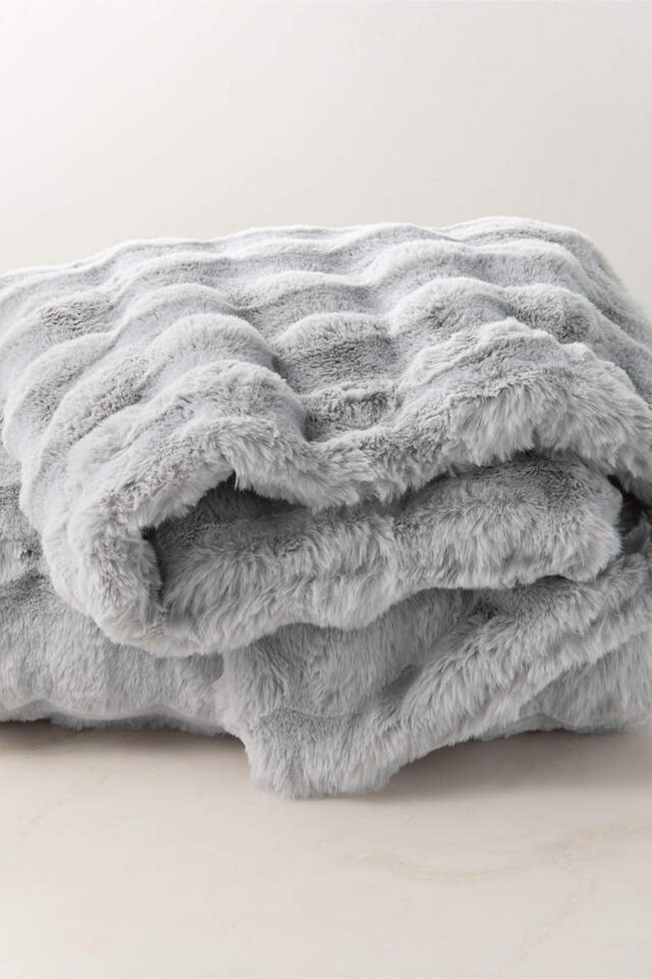 Farleigh Buzlu Mavi Suni Kürk Battaniye, Süper Yumuşak, Çift Taraflı, 127x178 cm