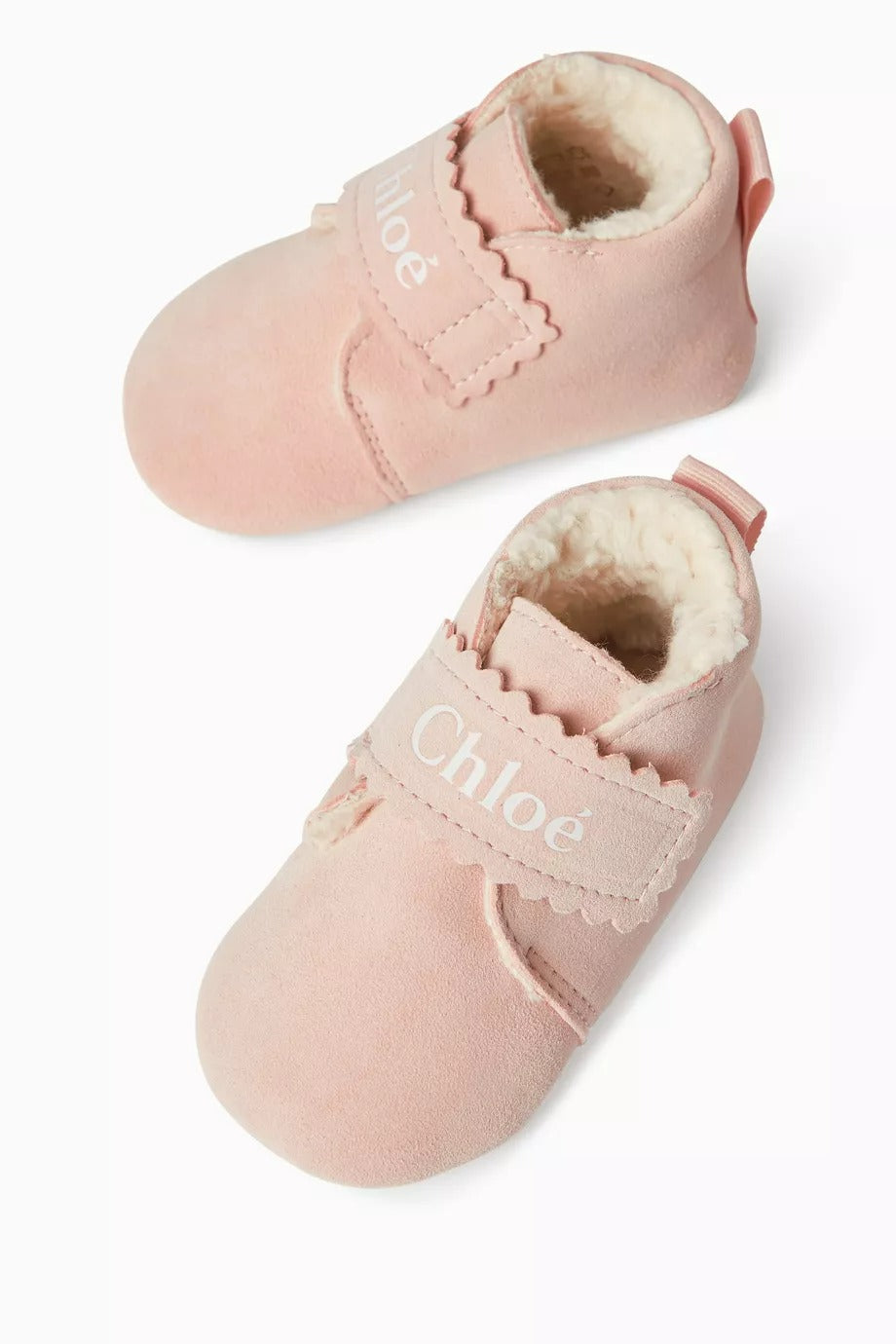 Süet Pre-Walker Botlar, Açık Pembe, Logo Detaylı ve Yumuşak Tabanlı