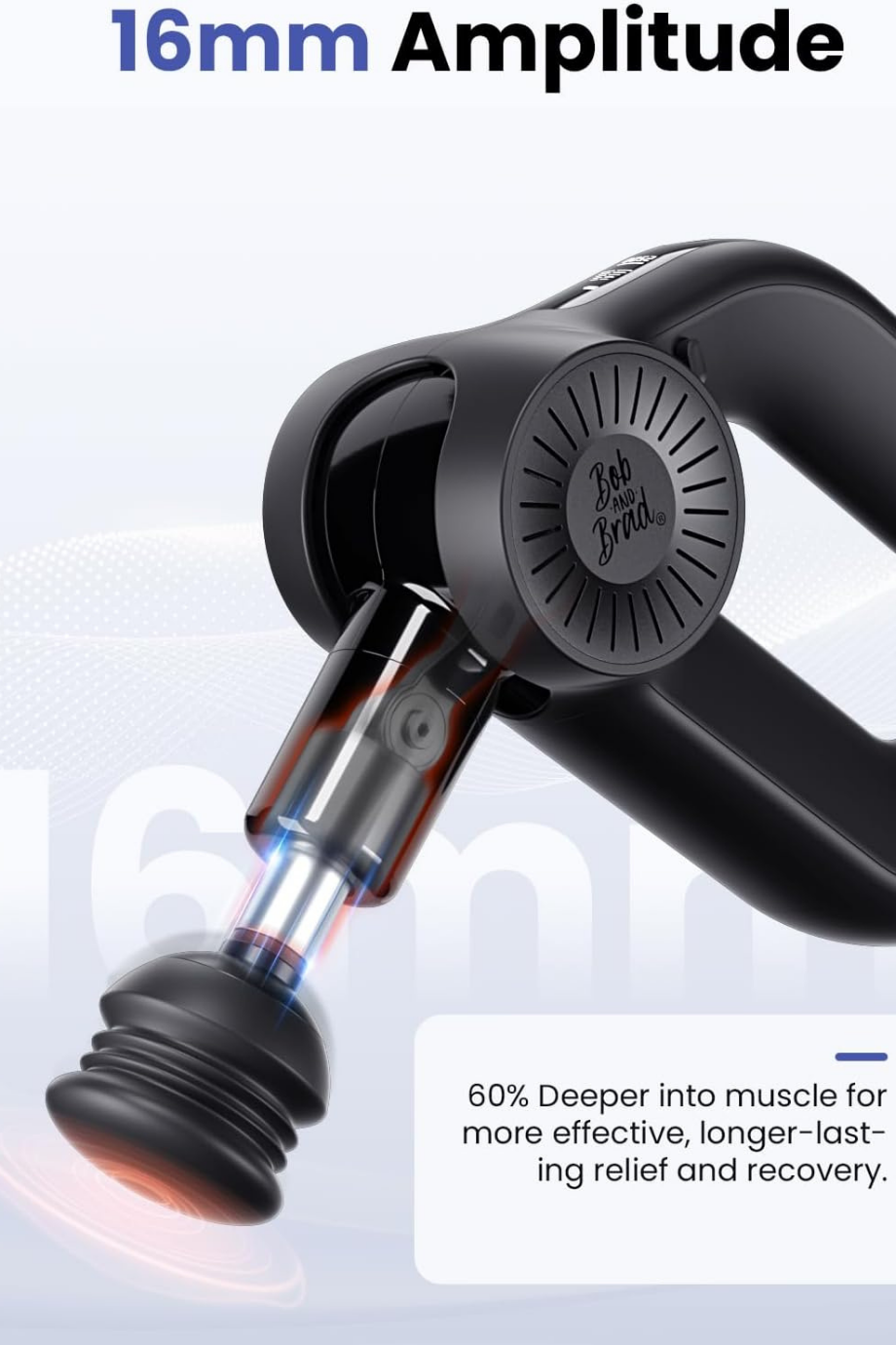 D6 Pro Masaj Tabancası, 16 mm Derin Doku, Sessiz, OLED Ekranlı