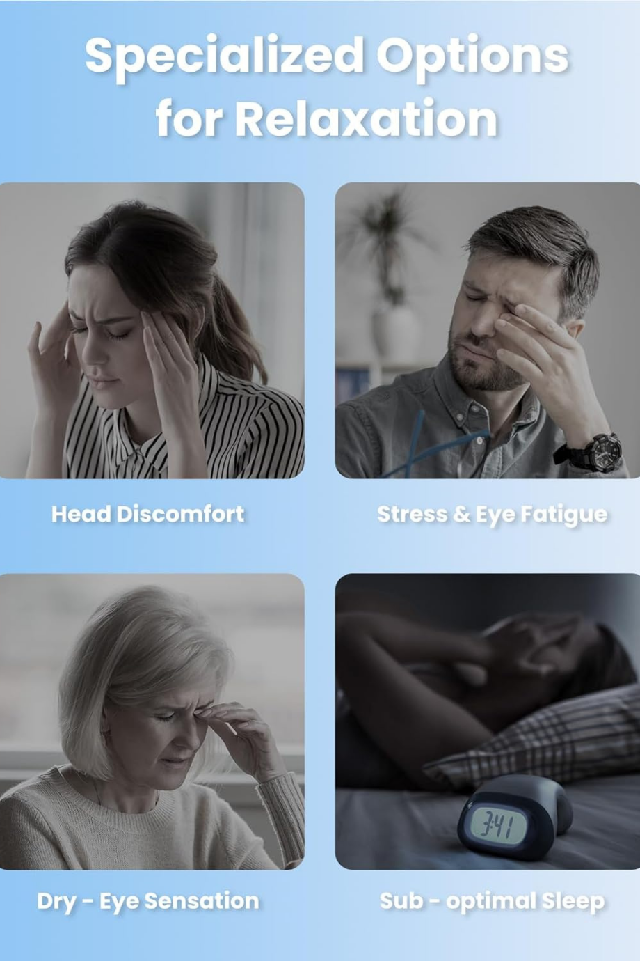 EyeOasis 3 Isıtmalı Soğutmalı Göz Masaj Aleti, Migren ve Yorgunluk İçin