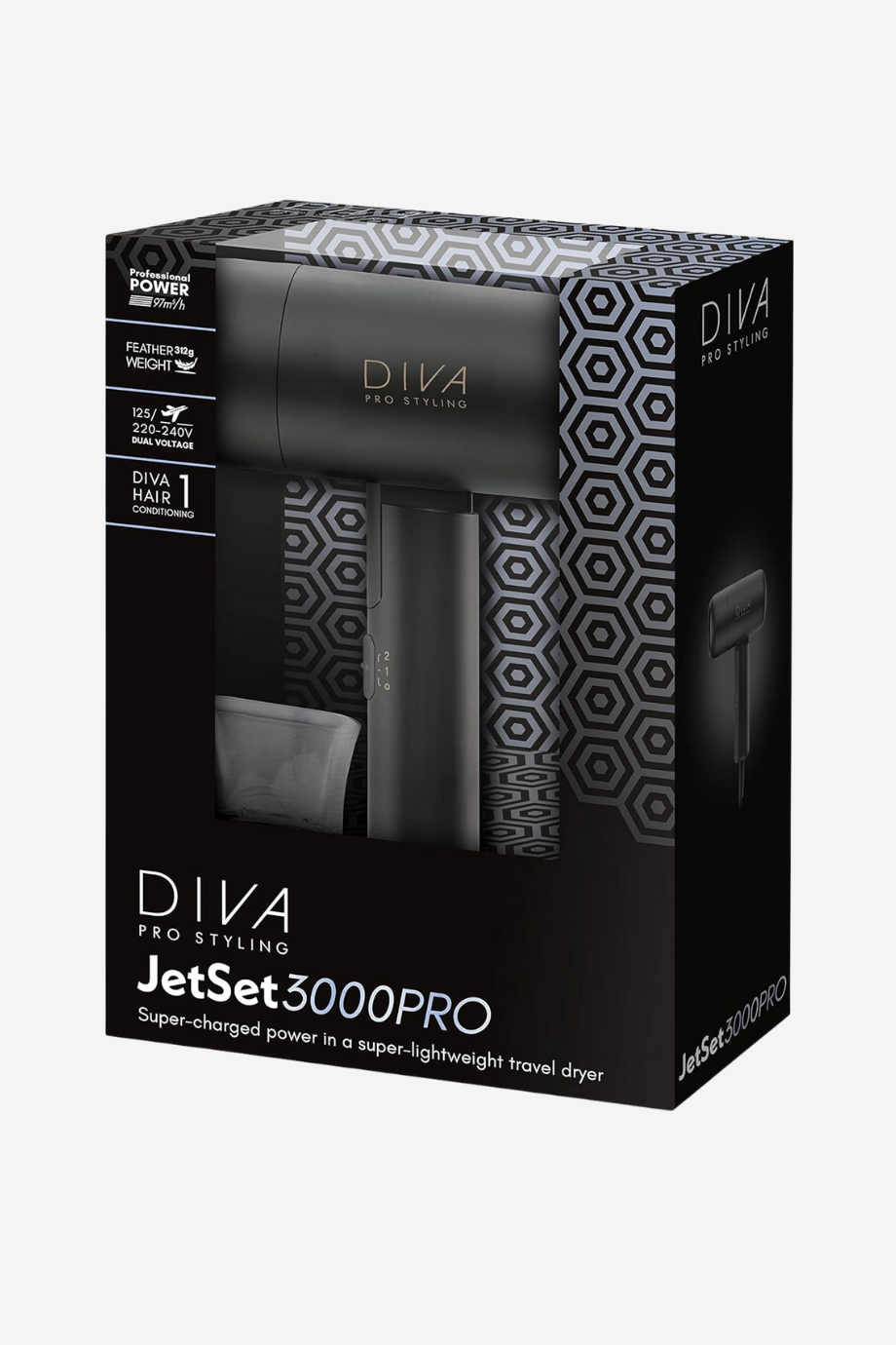 Jet Set 3000 Pro 1600W Seyahat Saç Kurutma Makinesi, Katlanabilir