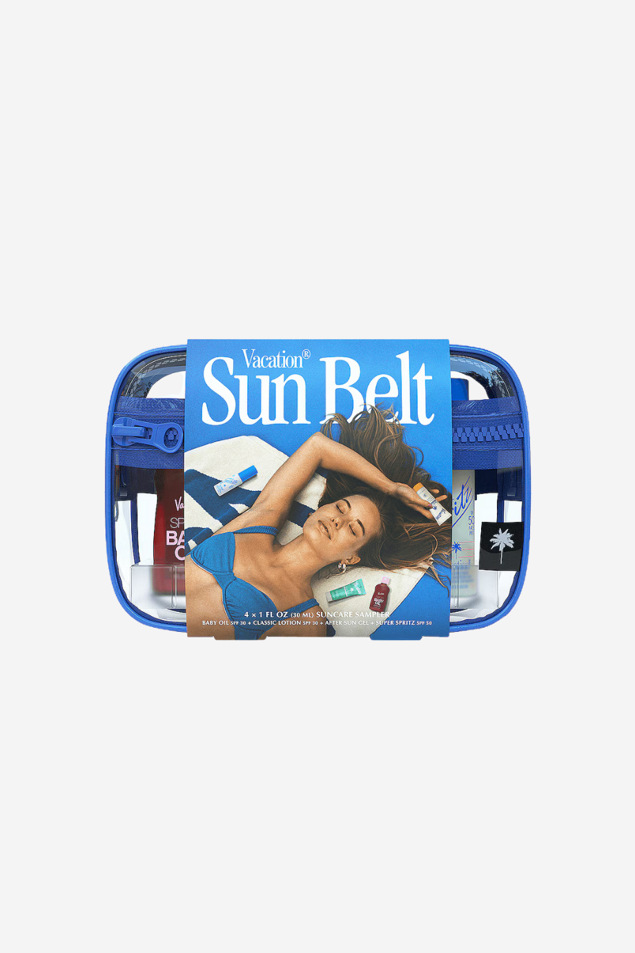 Sun Belt Sampler, SPF 30 Losyon, SPF 50 Sprey, SPF 30 Yağ ve After Sun Jel Mini Seti