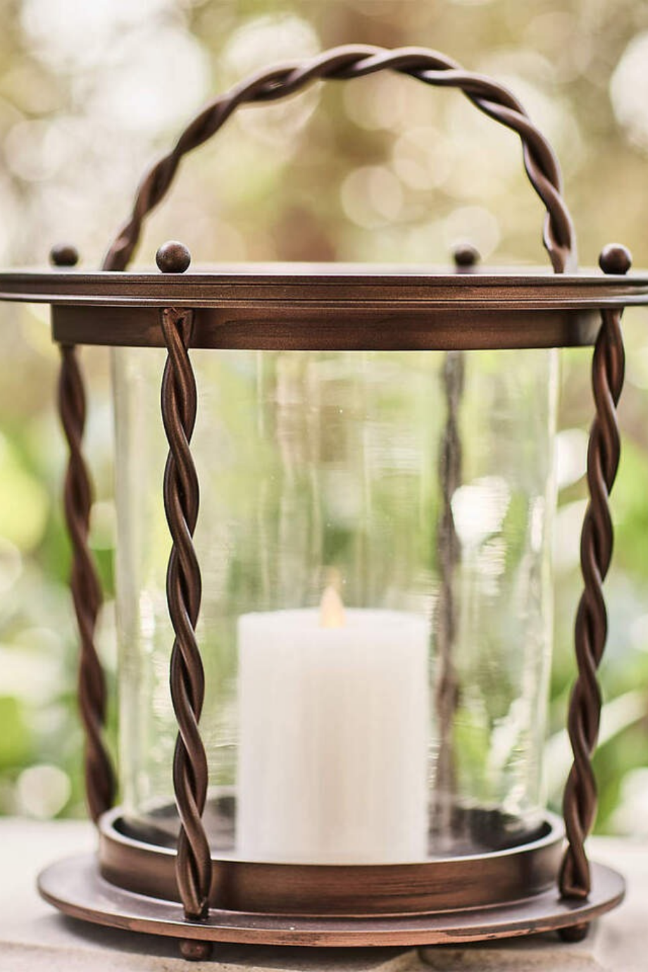 Langdon Cilalı Bronz Fener 20" Jake Arnold Tasarımı, İç ve Dış Mekan Kullanımına Uygun