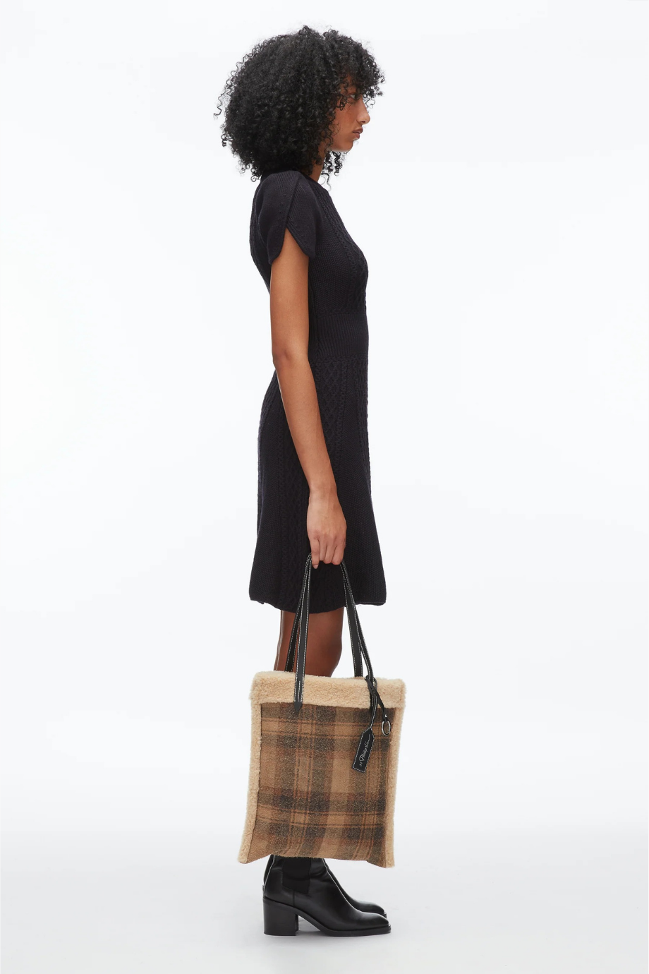 Kadın Slim Tote Omuz Çantası, Kuzu Derisi