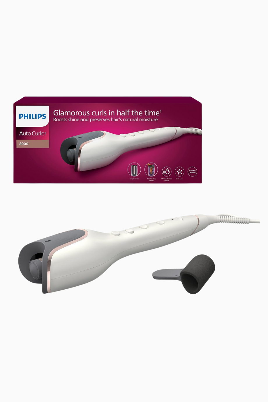 BHB878/00 MoistureProtect Otomatik Saç Maşası