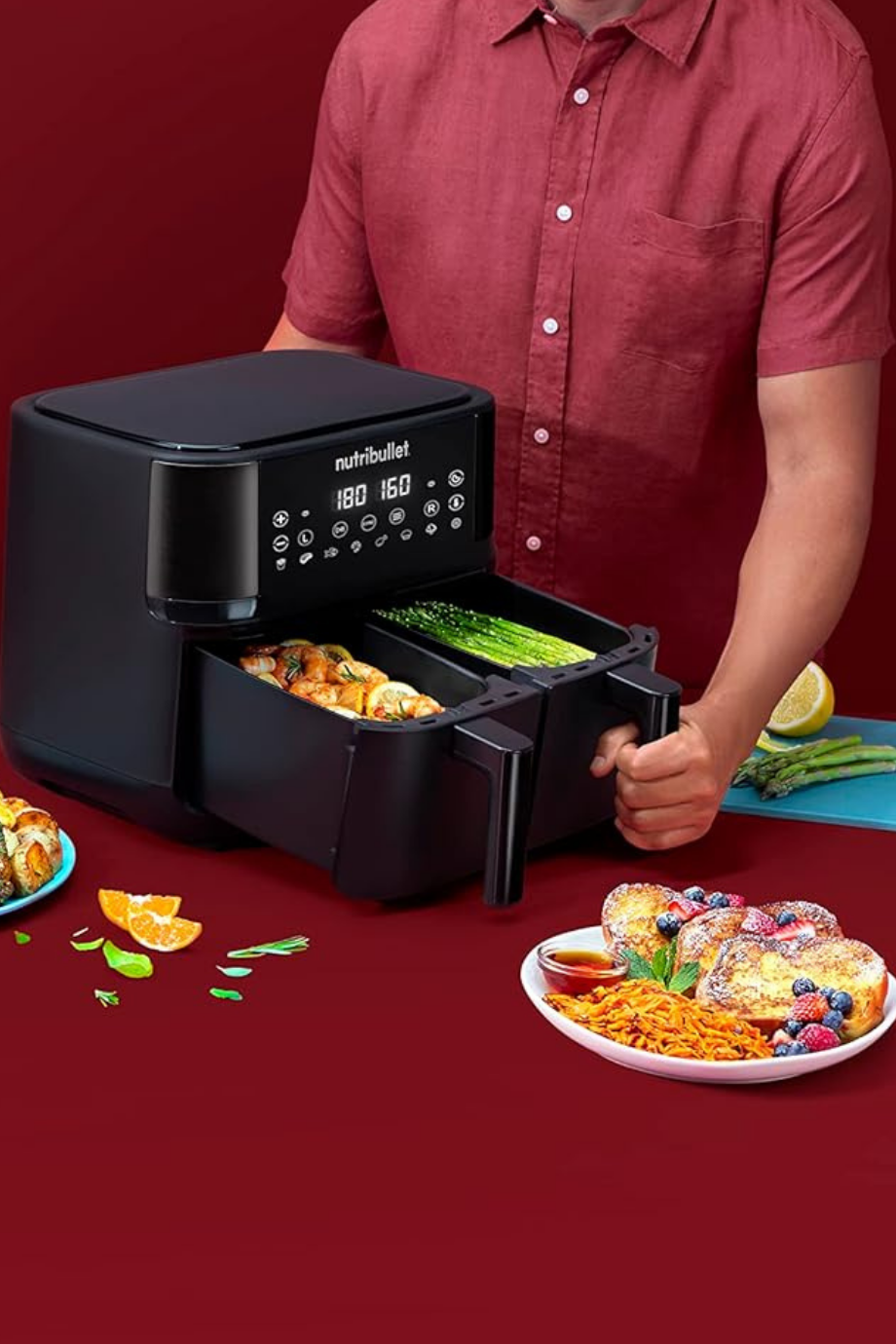 Çift Bölmeli Airfryer, 8L Kapasiteli, 2850W