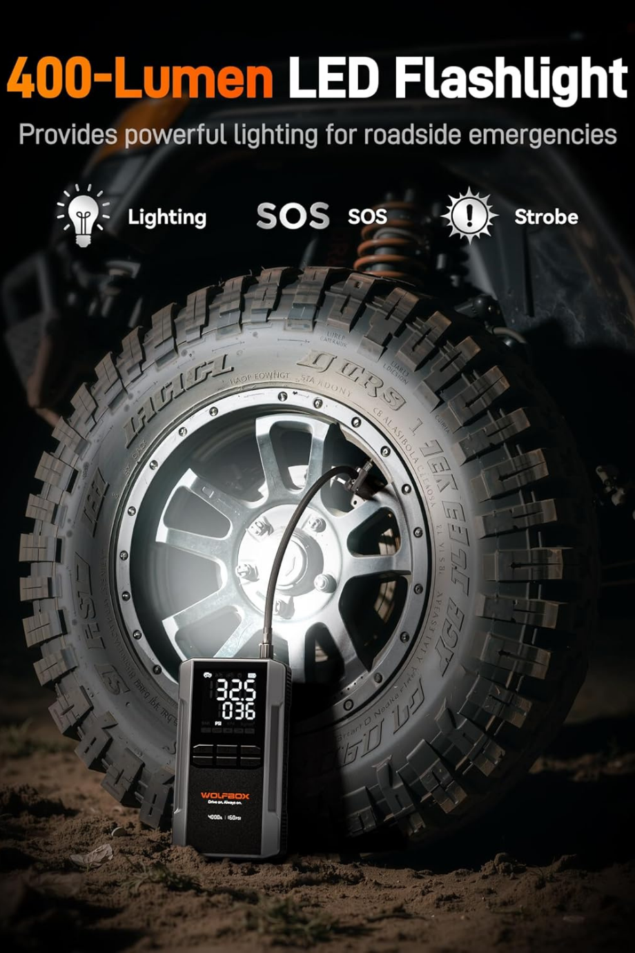 2'si 1 Arada 4000A Akü Takviye ve Araç Kompresörü