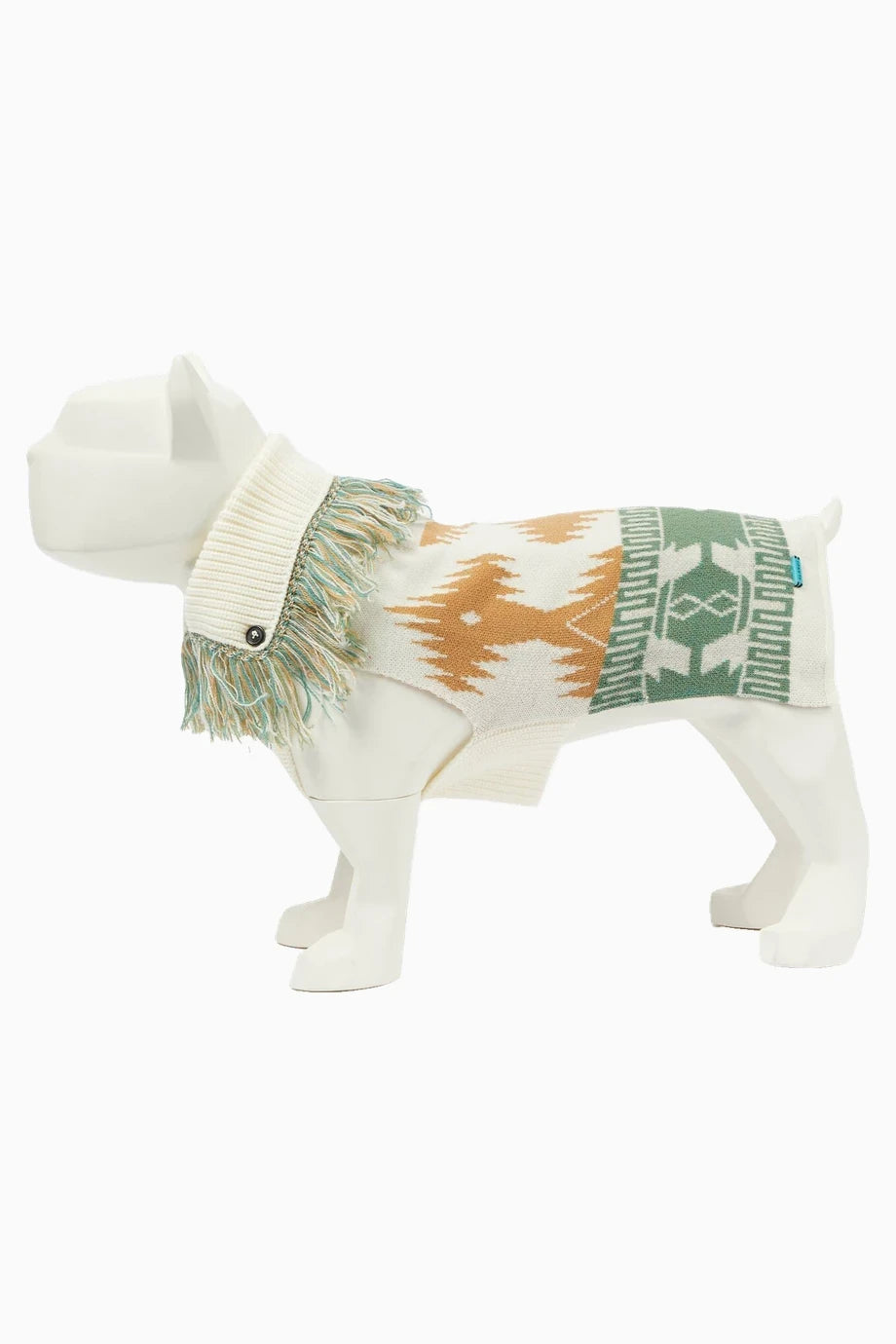 x Poldo Dog Couture Icon İtalyan Tasarımı, Beyaz Yün Karışımlı Köpek Kazağı