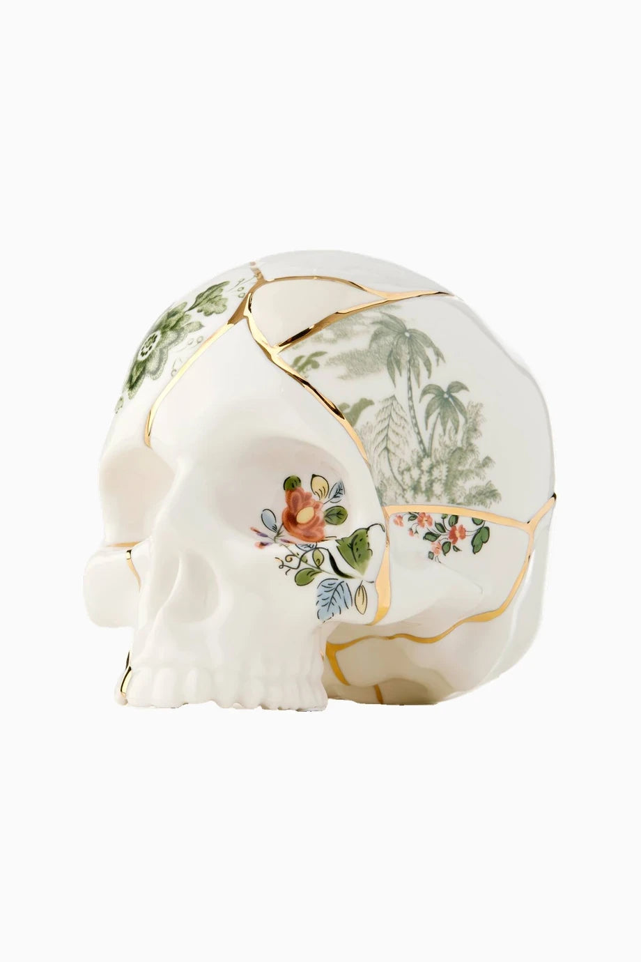 Kintsugi Skull Porselen Dekoratif Tasarım Obje