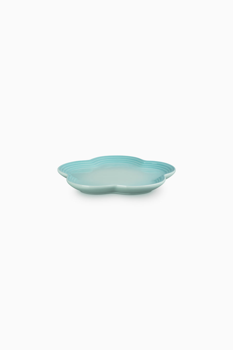 Çiçek Desenli Büyük Stoneware Seramik Servis Tabağı 23 cm