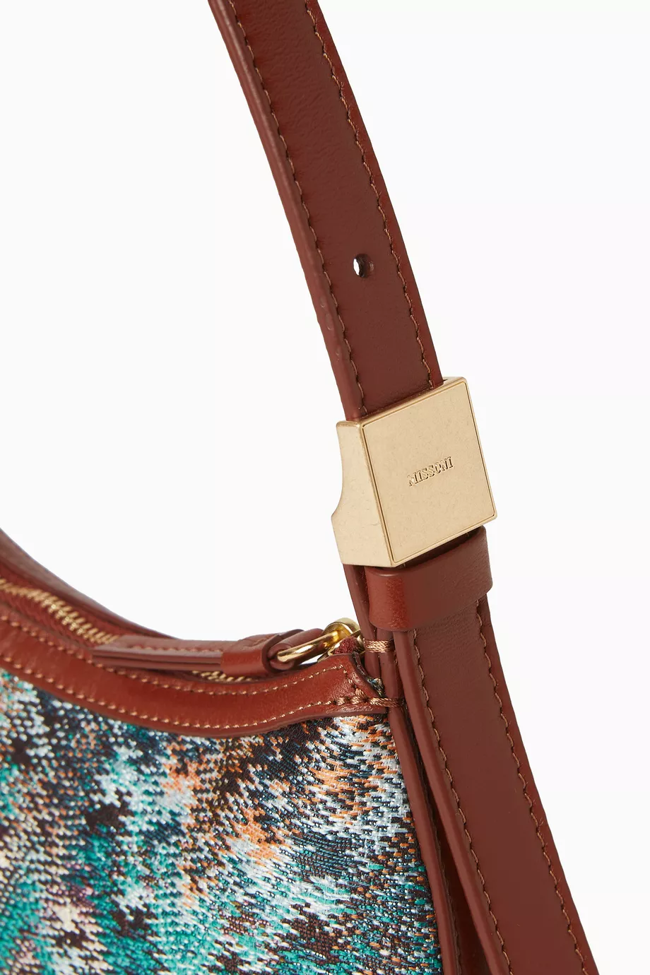 Lurex Örgü Mini Zigzag Hobo Çanta, İtalyan Zarafeti & Dayanıklı