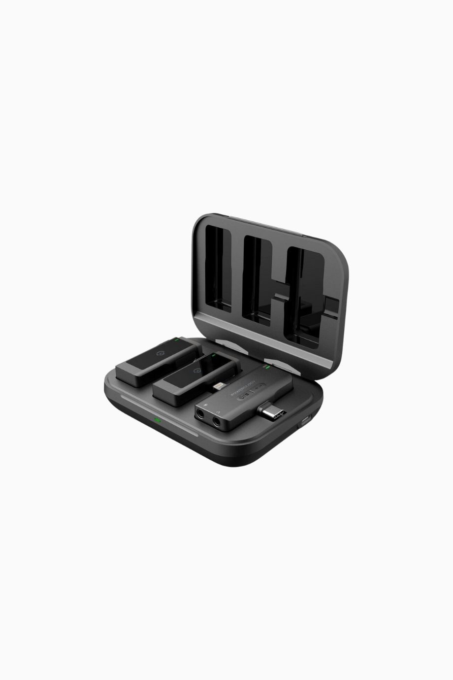MFi Çift Kablosuz Lavalier Mikrofon, Lightning/Type-C, 12 Saat