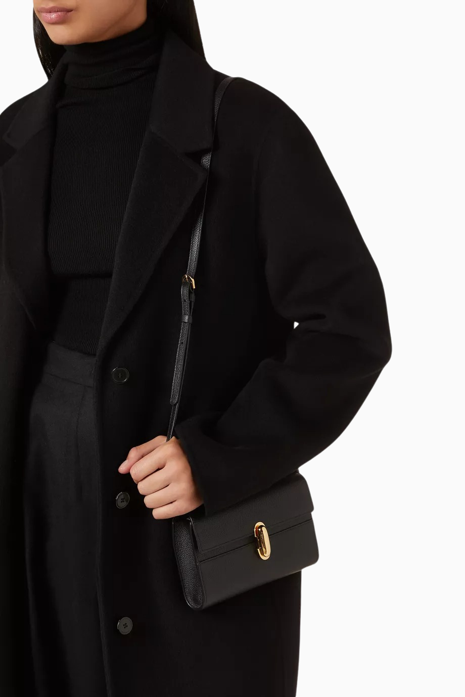 Mini Symmetry Crossbody Bag, Grained Calf Leather Çapraz Çanta