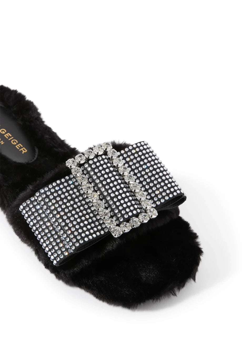 Cosy Bow Faux Fur Lüks Tasarım Kadın Terlik