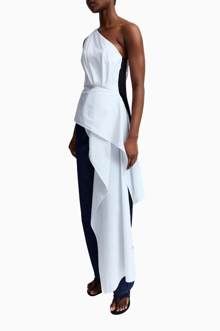 Iolanda Top Asimetrik Poplin Kadın Bluz