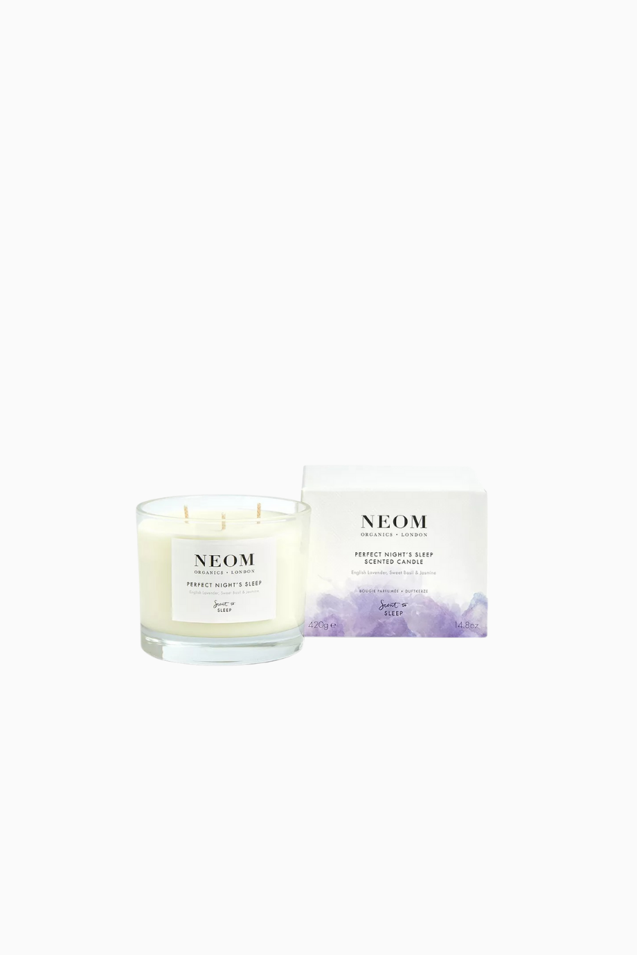 Tranquillity Perfect Night's Sleep Scented Candle 420g Üç Fitilli %100 Doğal Esansiyel Yağlarla Rahatlatıcı Mum