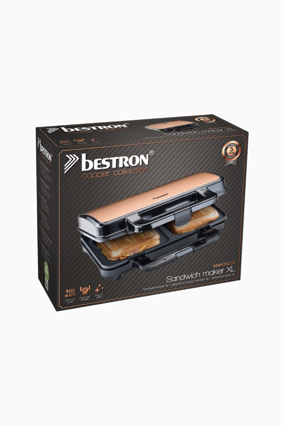 XL Sandwich Maker 900 W Shell Şekilli Tost Makinesi