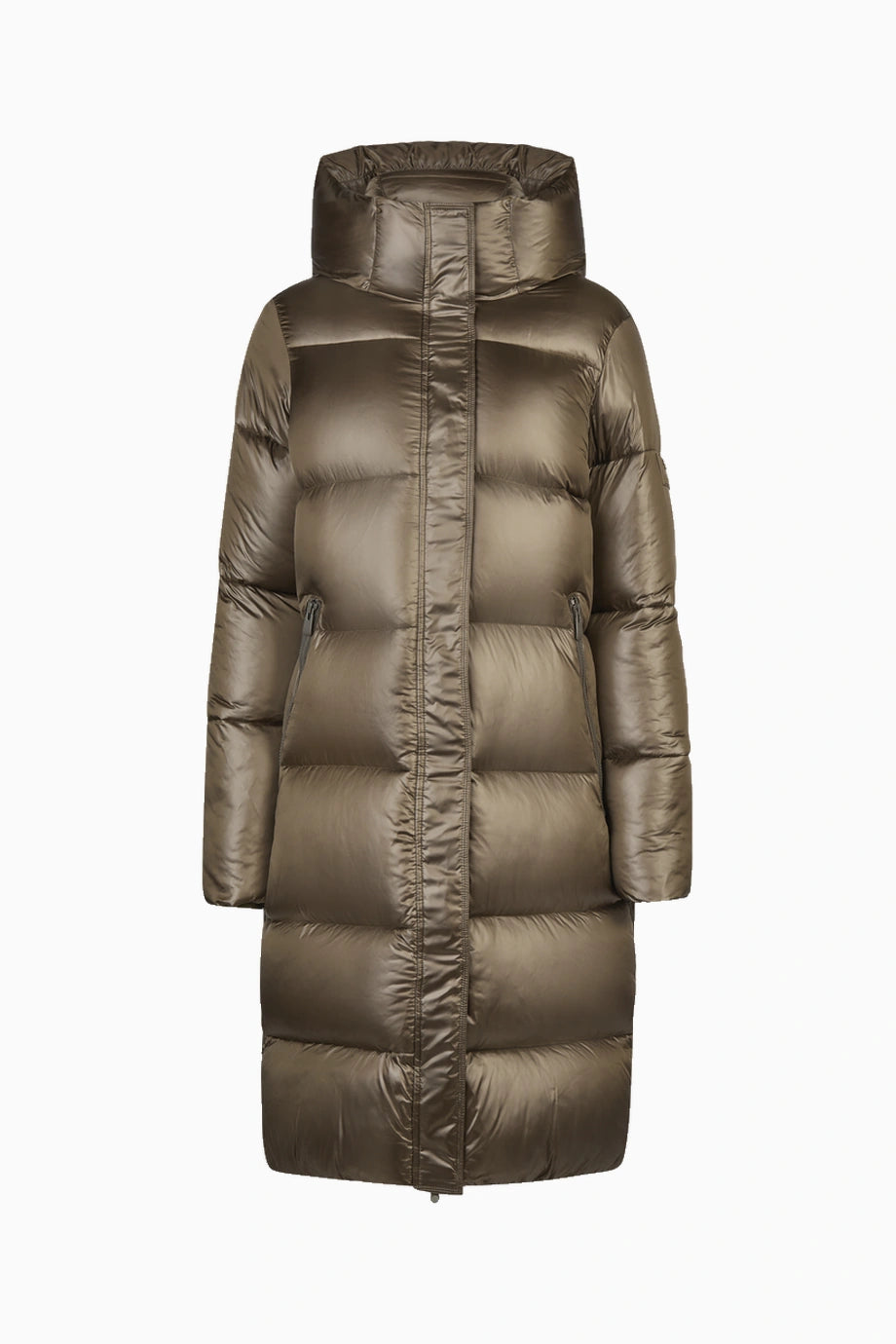 Quilted Coat Selection 8025 Lüks Uzun Kapüşonlu Kadın Mont