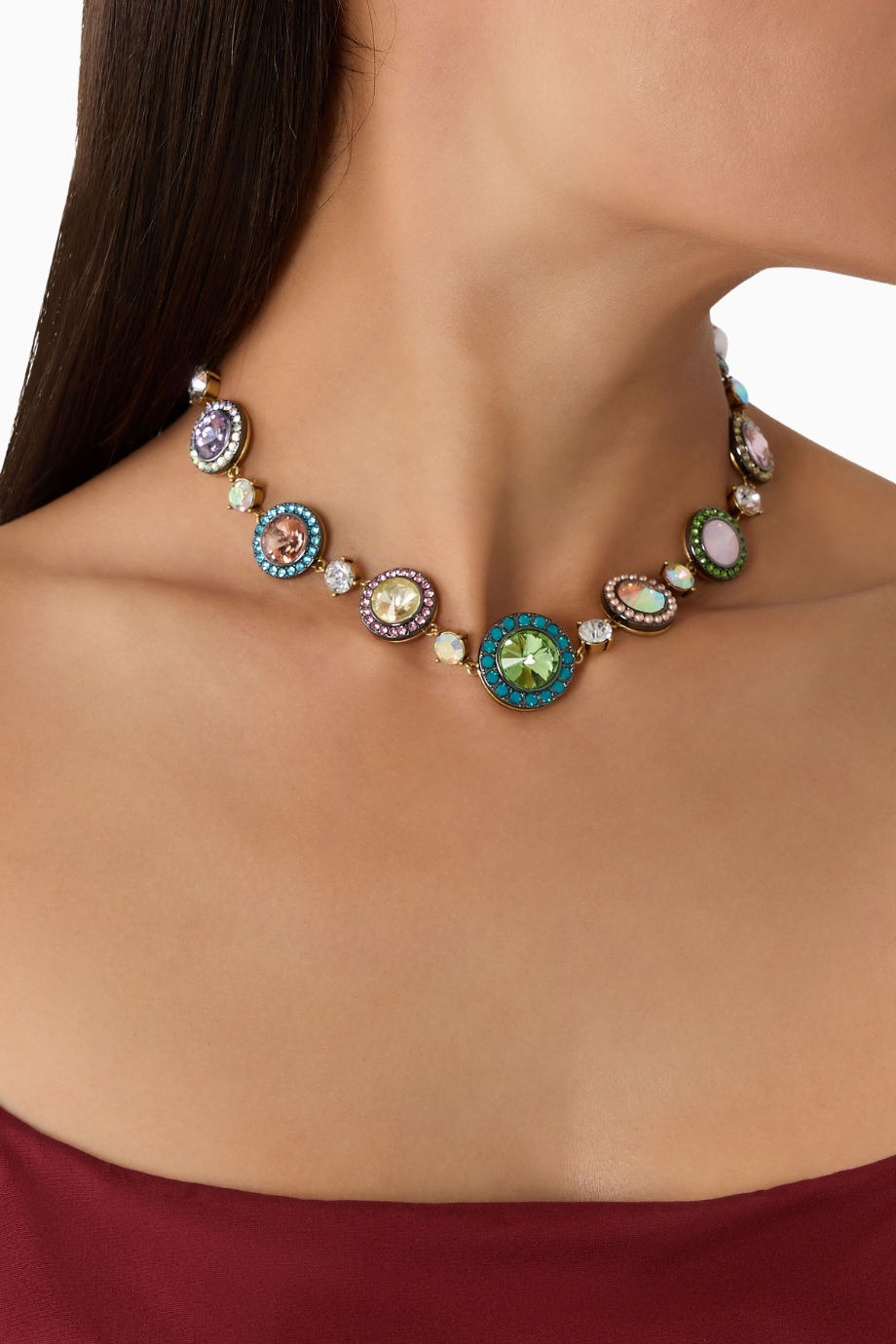 Small Octavia Kolye, Bronz, Kristal ve İnci