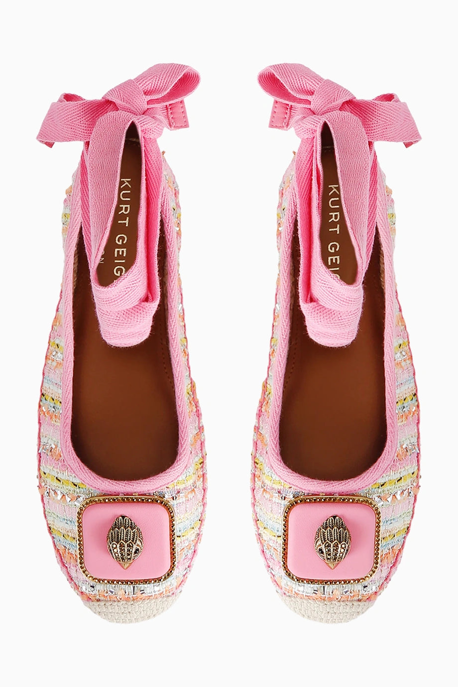Pimlico Tie Ballet Taşlı Pembe Kadın Babet