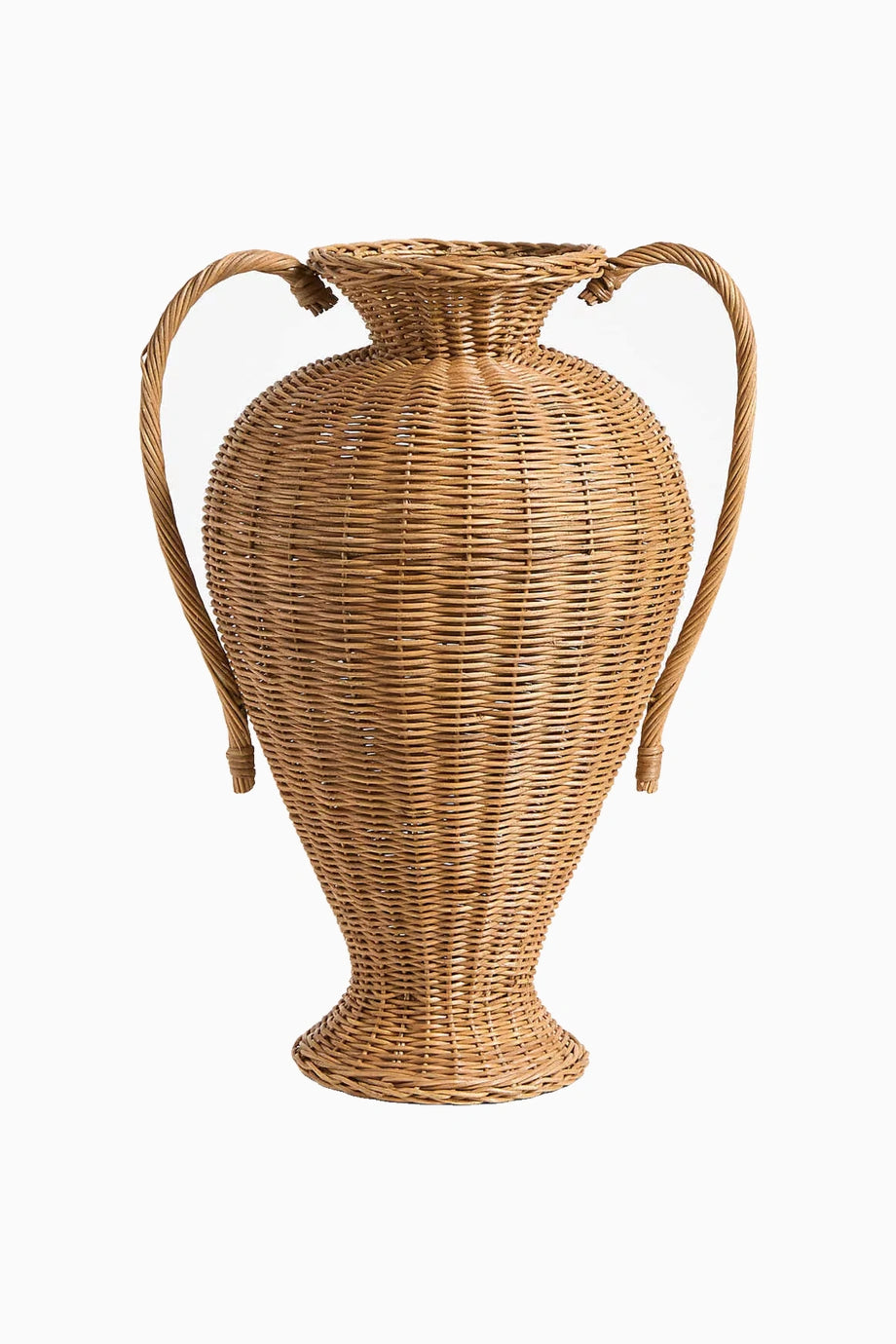 Alford Çift Saplı El Dokuması Büyük Boy Rattan Vazo 61 cm