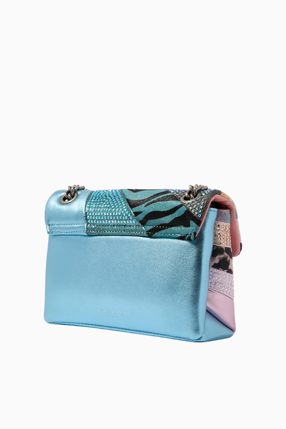 Mini Kensington Bag, Deri ve Kumaş Detaylı Zarif Mini Çanta